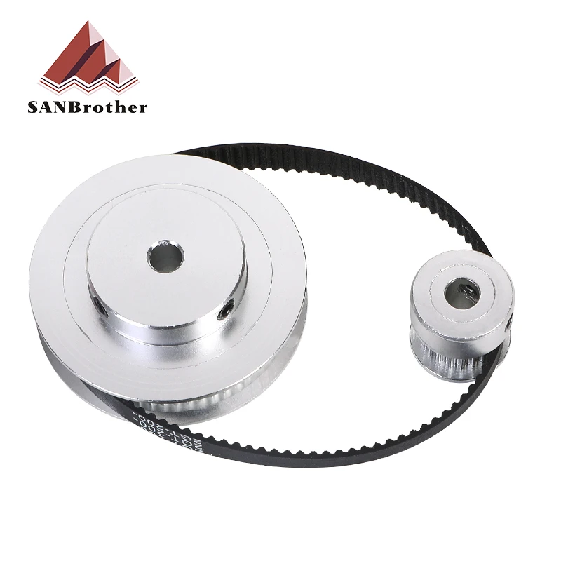 Timing Belt Pulley GT2 60teeth 20teeth Reduction 3:1/1:3 Kit 3D Printer Accessories Belt Width 6mm Bore 5/8/10mm