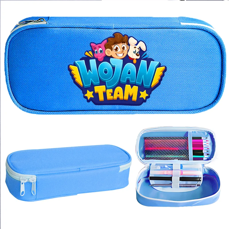 

Пенал для карандашей Wojans Team с принтом в стиле аниме и мультфильмов, водонепроницаемый, большой вместимости, холщовый, для школьников, подарок на день рождения
