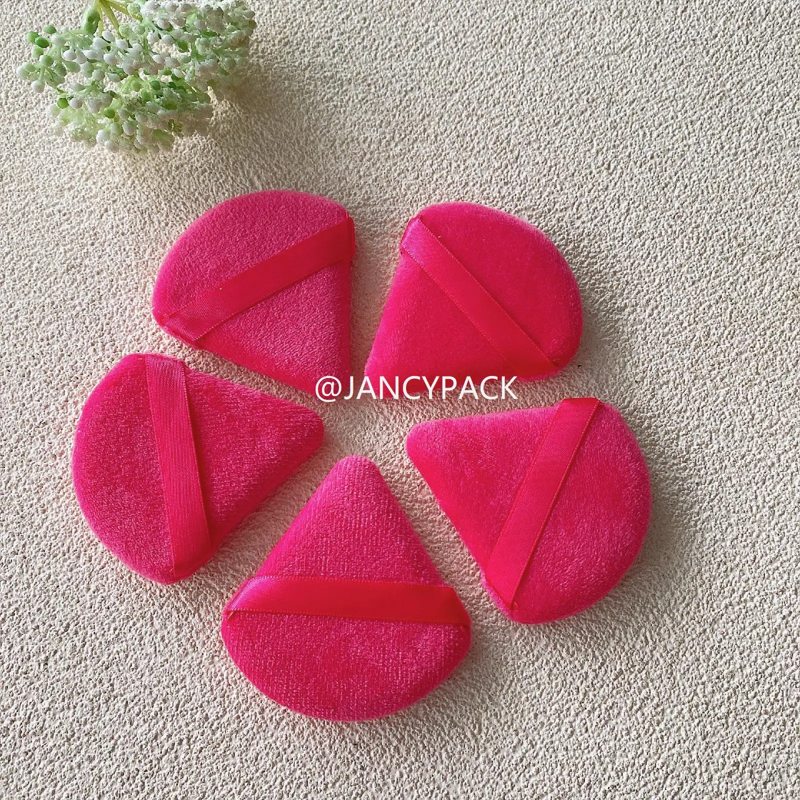 Esponja triangular para pó, 50 peças, esponja de maquiagem cosmética, marca própria, veludo macio, pó solto, creme