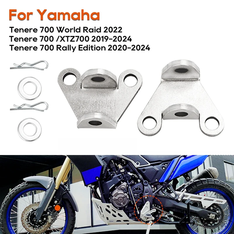 20MM Lowered Footpeg Footrest Bracket For Yamaha Tenere 700 World Raid 2022 Tenere 700 XTZ700 2019-2024 Rally Edition 2020-2024