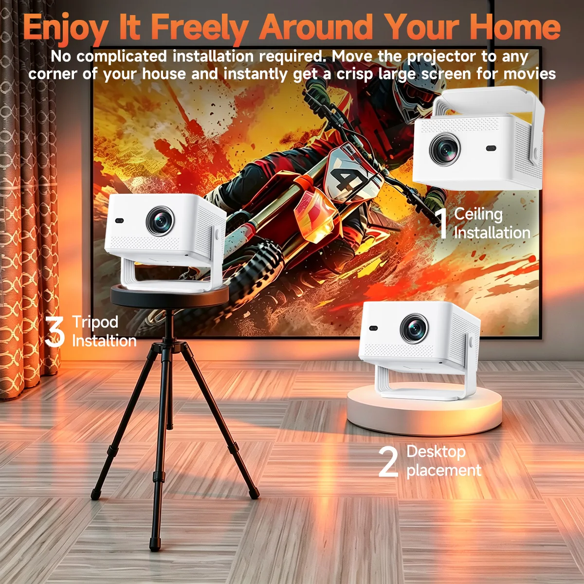 Magcubic M800 8K Beamer 1200 Ansi LED Native 1080P Projektor Android 14 Beam Wifi6 Sprachsteuerung Upgrade HY450MAX – Detail 7