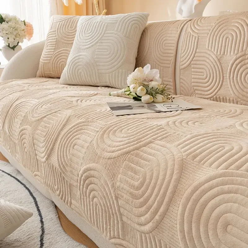 

Cream Style Egyptian Velvet Sofa Cushion New Model2025All-Season Non-Slip Cushion Sofa Cover Wholesale