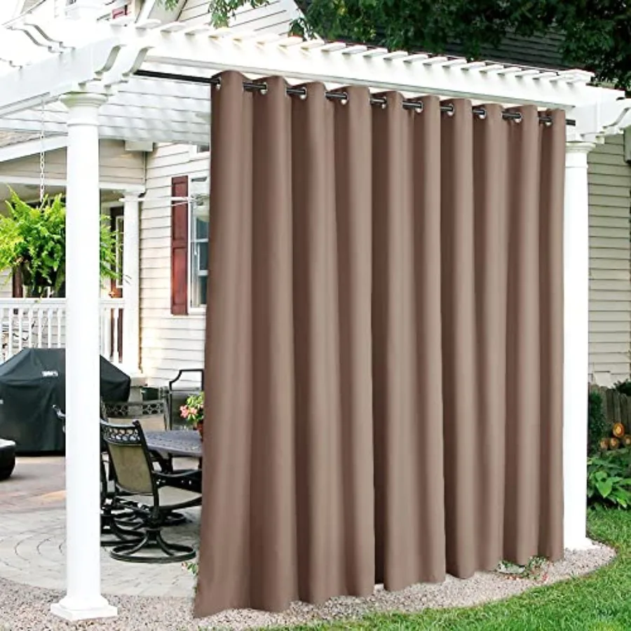 

Уличные шторы-пологи для защиты от солнца - особо широкие, теплоизоляционные, для патио, дверей, террас, веранд, пергол, шириной 50 дюймов x длиной 84 дюйма.