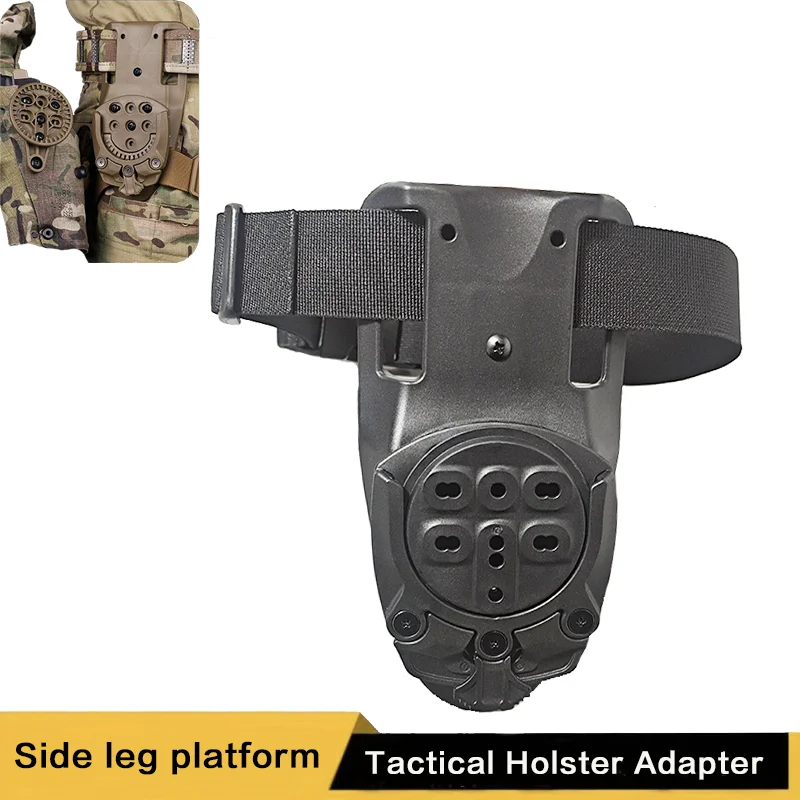 Pistol holster adapter, quick locking system platform, 360-degree basic adaptation, quick release modular design