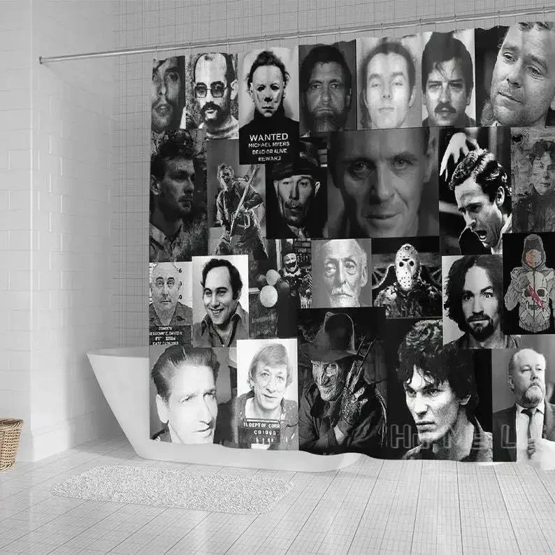 Serial Killers Shower Curtain Decor Waterproof Bathroom Decorations