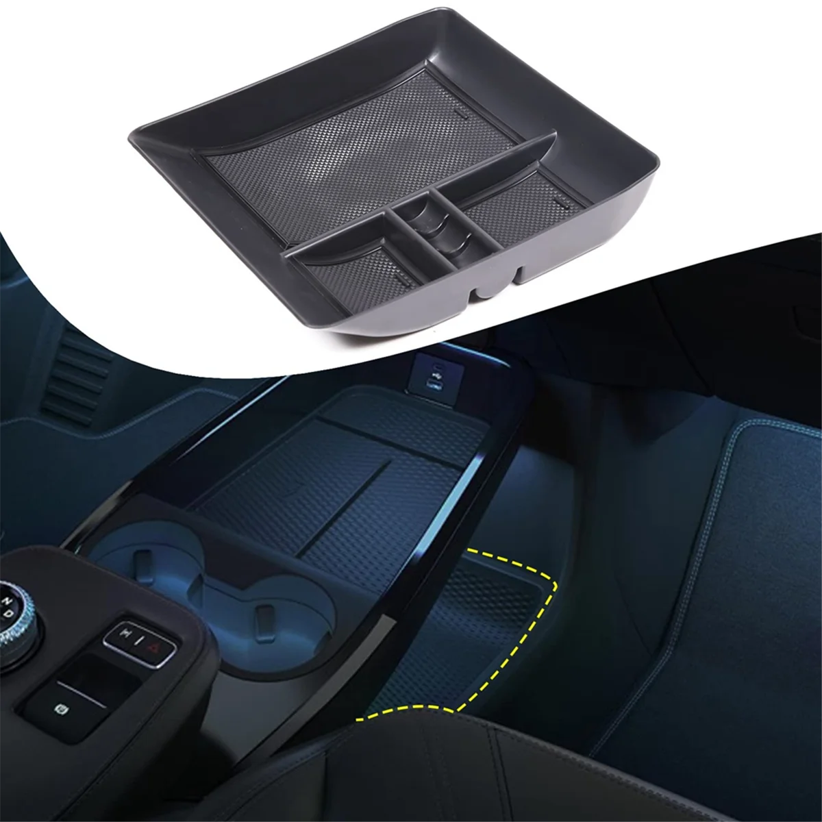 For Ford Mustang Mach-E 2021-2023 Central Control Lower Storage Box Organizer Tray Accessories