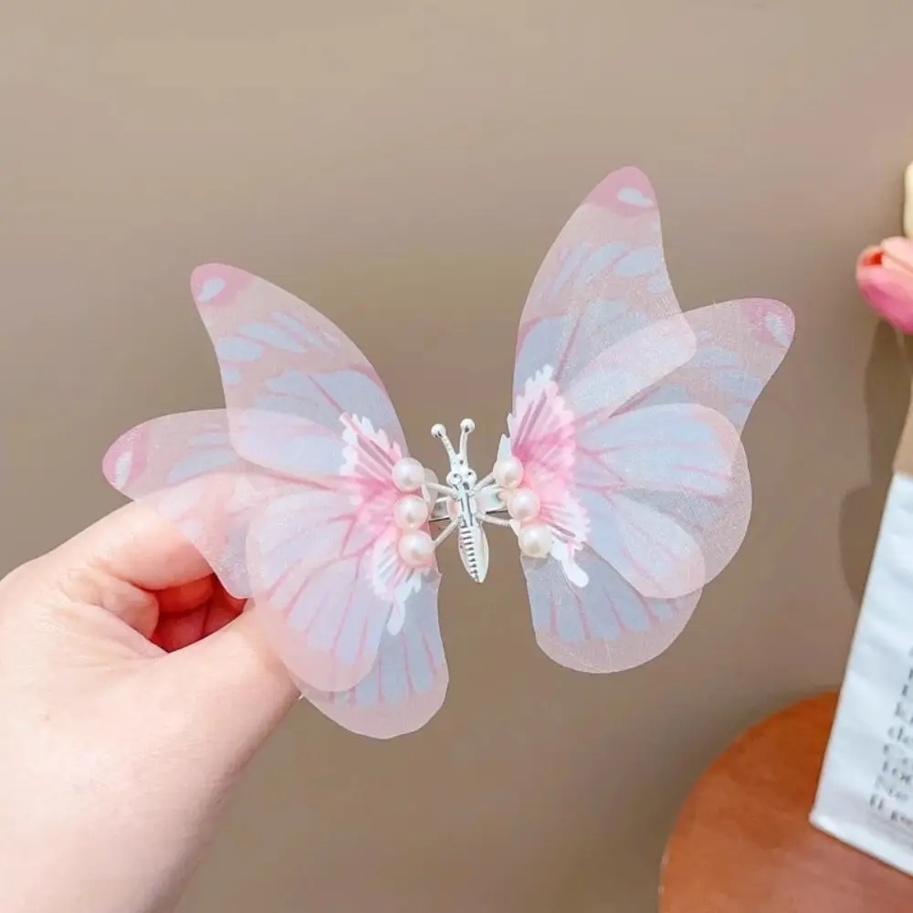 Cute Side Clip Butterfly Hair Clip Moving Wings Princess Hairpin Shaking Wing Butterfly Hair Clips Hair Accessories