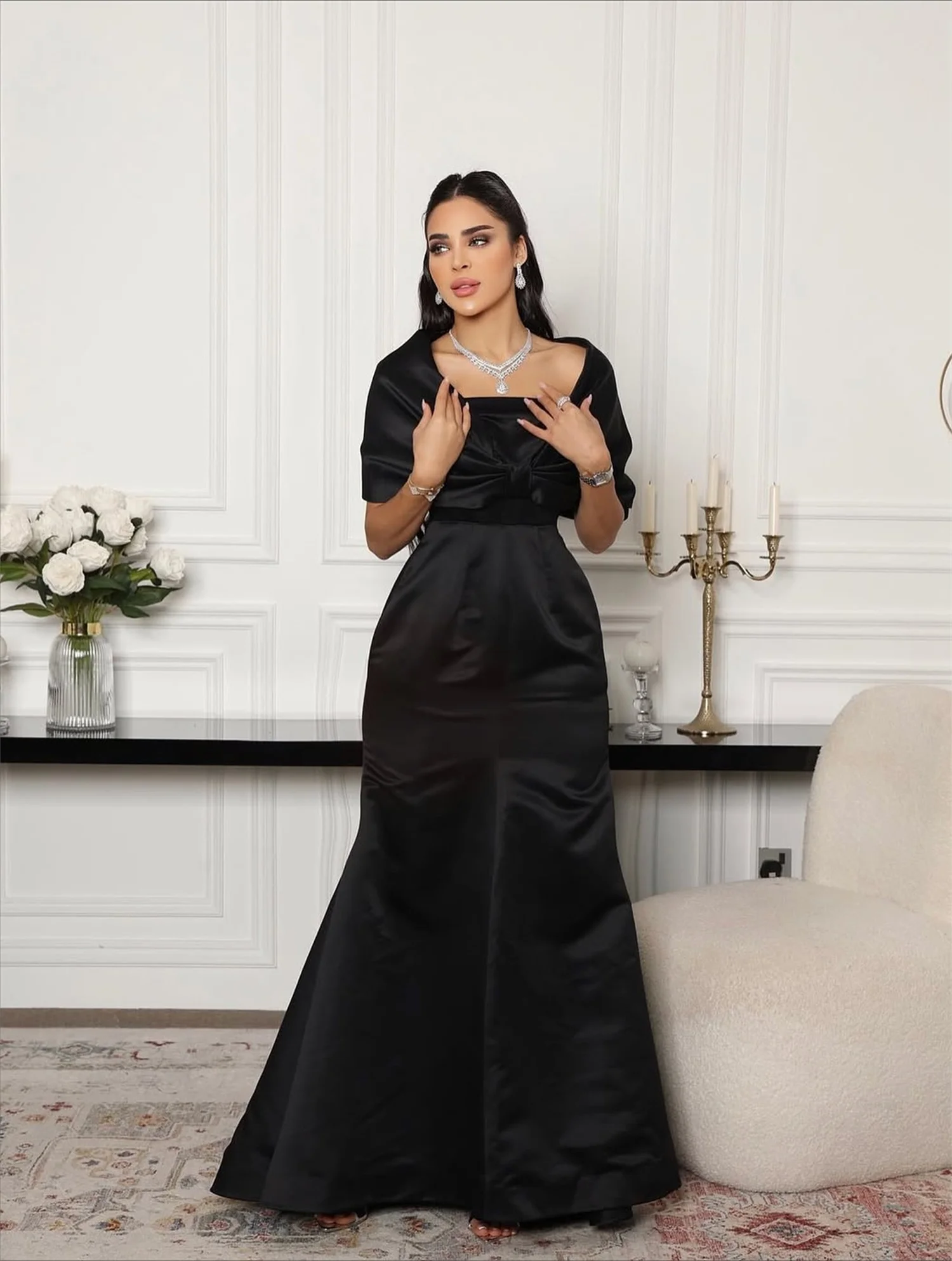 فساتين حورية البحر من Loretta فستان سهرة نسائي أسود من Vestidos De Festa فساتين زفاف للحفلات مخصصة للحفلات الراقصة #2