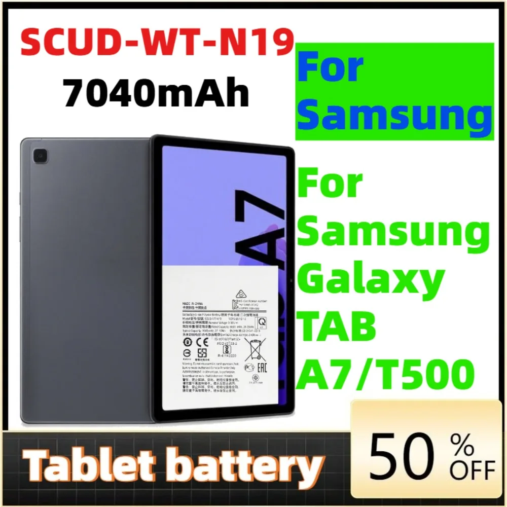 

Replacement Battery For Samsung Galaxy Tab A7 T505C T500 Tablet batteria SCUD-WT-N19 7040mAh
