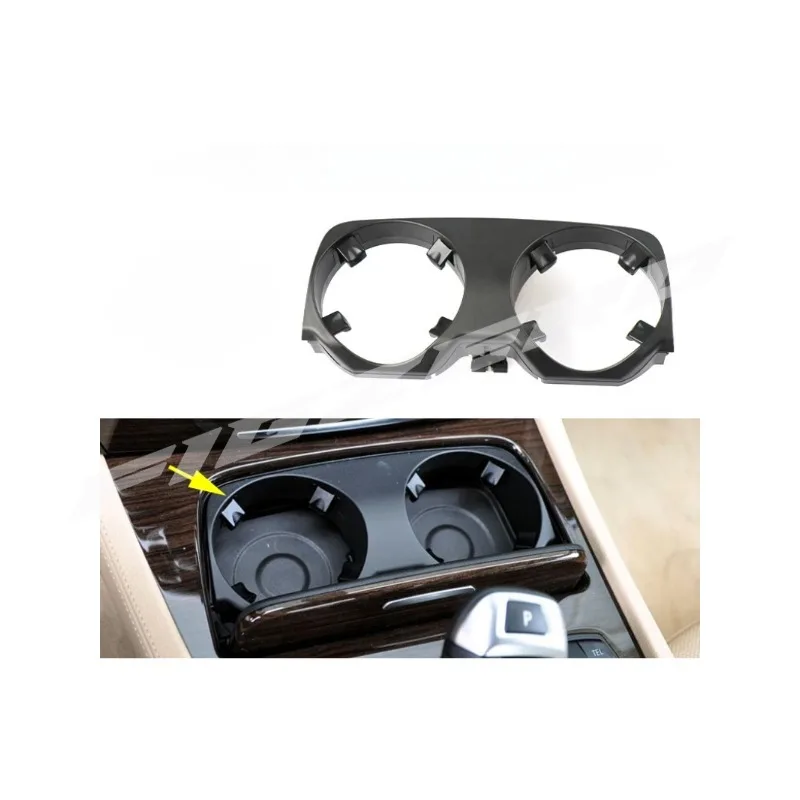 Figzero Center Console Water Cup Holder Insert Frame For BMW 7 Series 730 740 750 760 2009 2010 2011 2012 2013 2014 2015