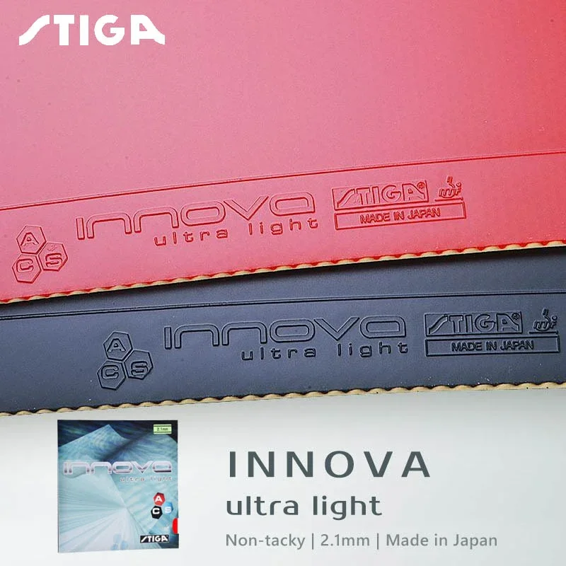 

Original Stiga Innova Ultra Light Table Tennis Rubber with ACS Tech Soft Cake Sponge Non-tacky Ping Pong Rubber Pimples-in