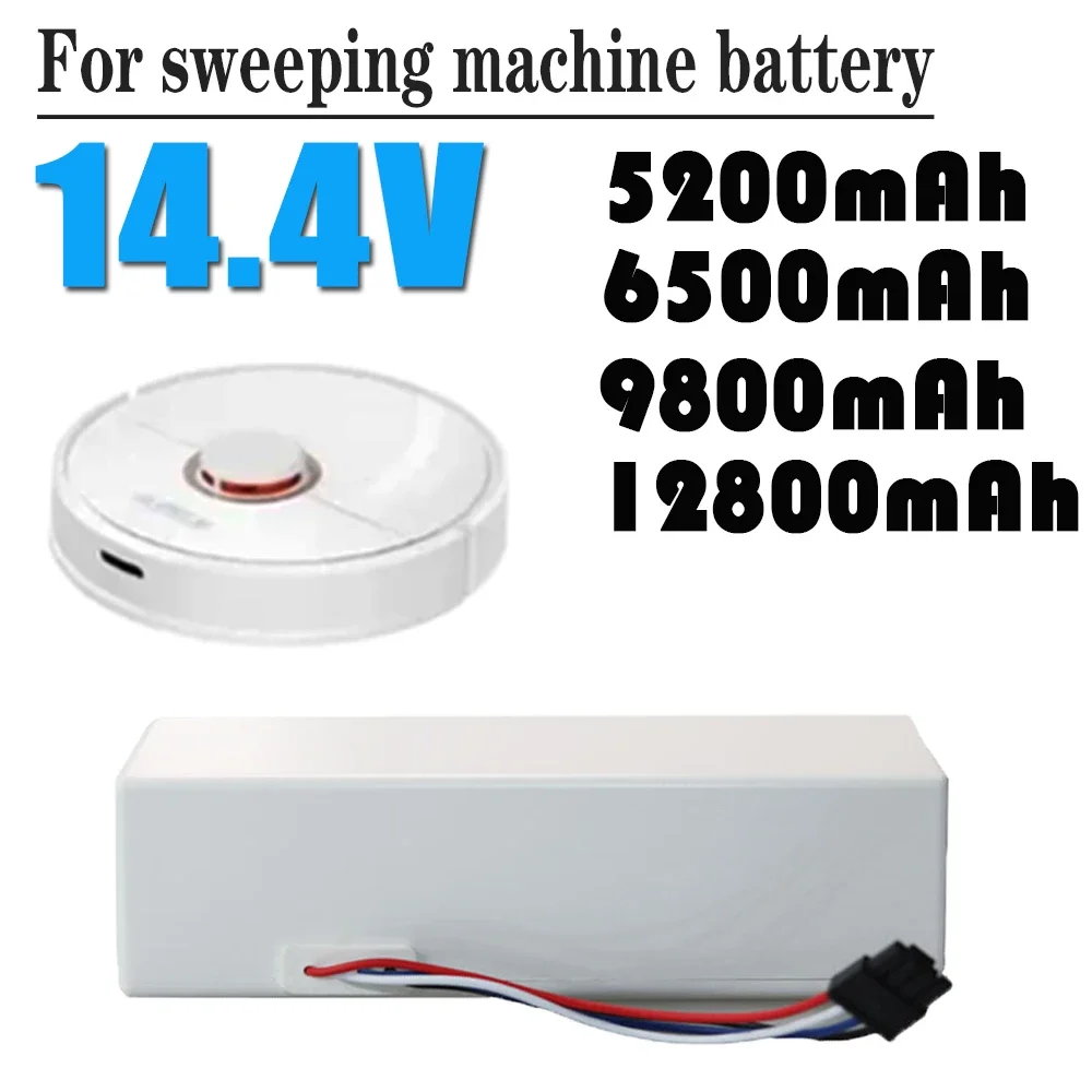 For Xiaomi Sweeping Mopping Robot  14.4V 5.2/6.5/9.8/12.8Ah,P1904-4S1P-MM Vacuum Cleaner Replace Li-ion Battery