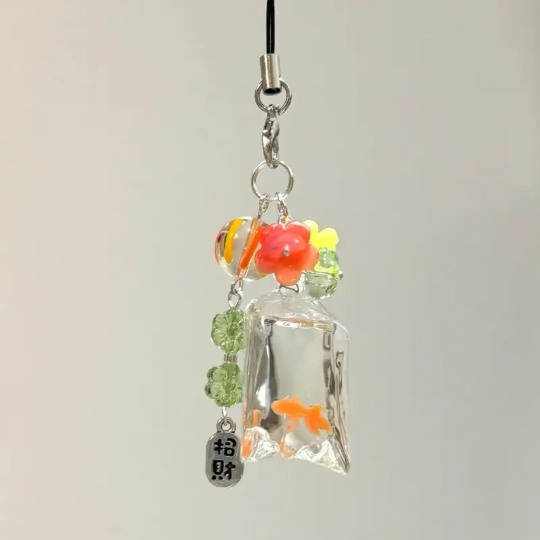 

Cute Fish Keychain Phone Charms Lanyard Pendant Colorful Lucky Cases for iPhone15 CCD Camera Schoolbag Decor Y2K Accessories