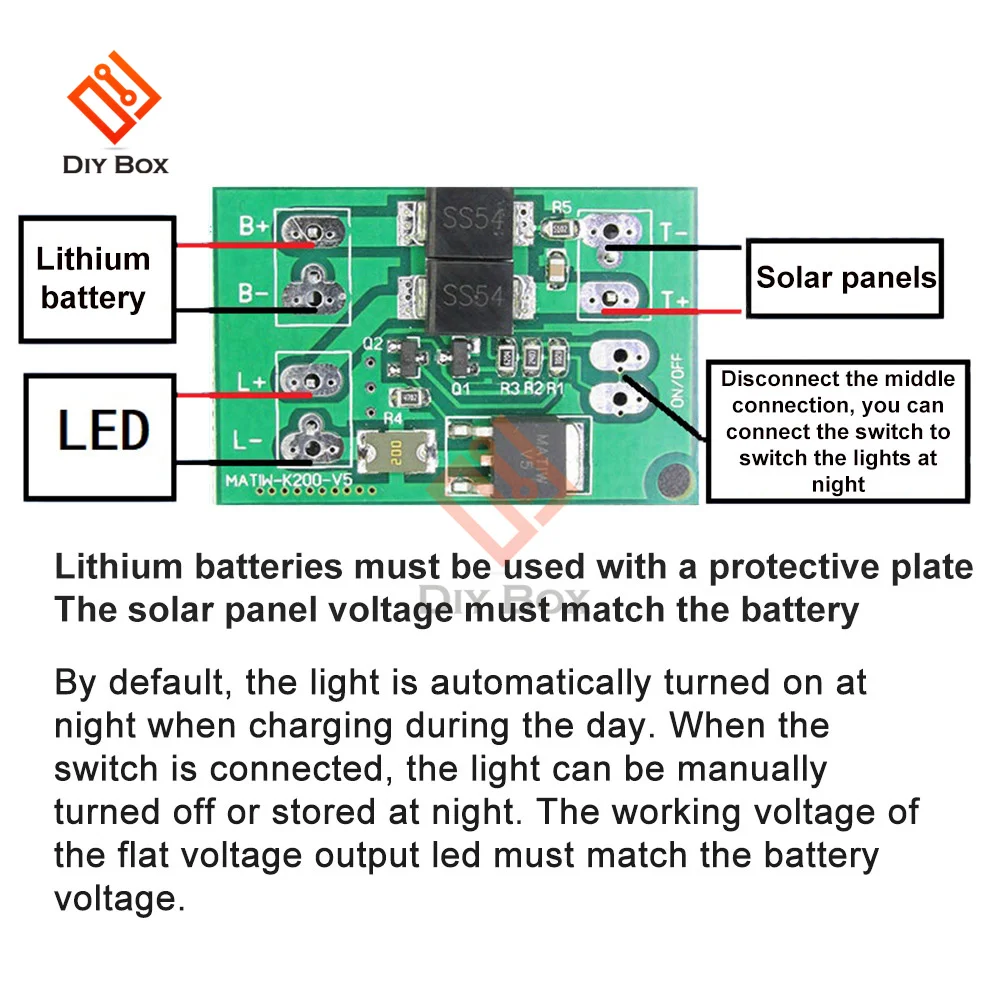 Automatic Solar Panel Battery Charger Board Night Light LED Lamp Control Switch Garden Street light 3.7V 7.4V 11.1V Module