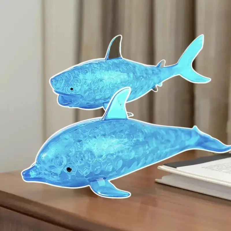 1 pçs crianças adultos mar animal squish bola, elástico tubarão golfinho alívio do estresse brinquedo, descompressão squeeze bola