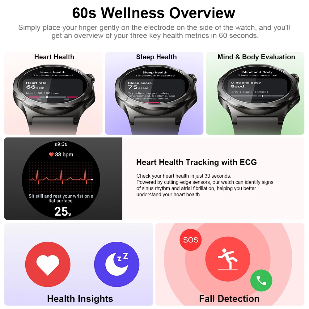 Versión para la UE del reloj inteligente OPPO Watch X3 con Wear OS by Google, monitorización del sueño, autonomía de 16 días, monitorización de la saturación de oxígeno en sangre (SpO2) e IP69; compatible con 7