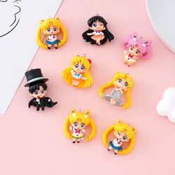 5CM Anime Sailor Moon Action Figures Chiba Mamoru Tsukino Usagi Chibiusa Moon Princess Standing PVC Model Collection giocattolo per bambini