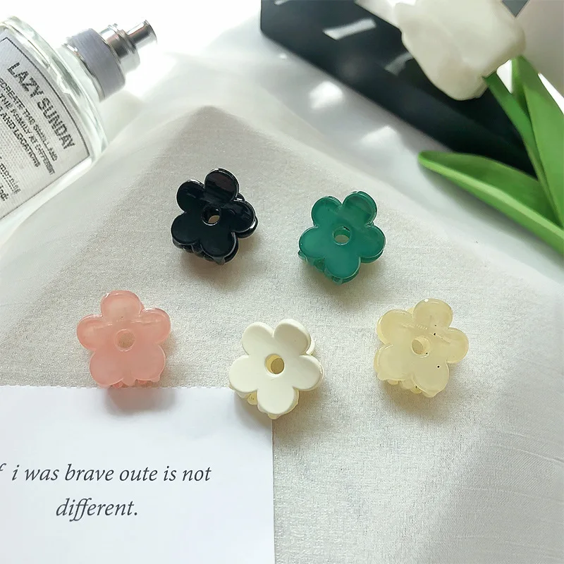 Korean mini candy color clip sweet and cute small hairpin transparent solid color sweet cool wind broken hair accessories