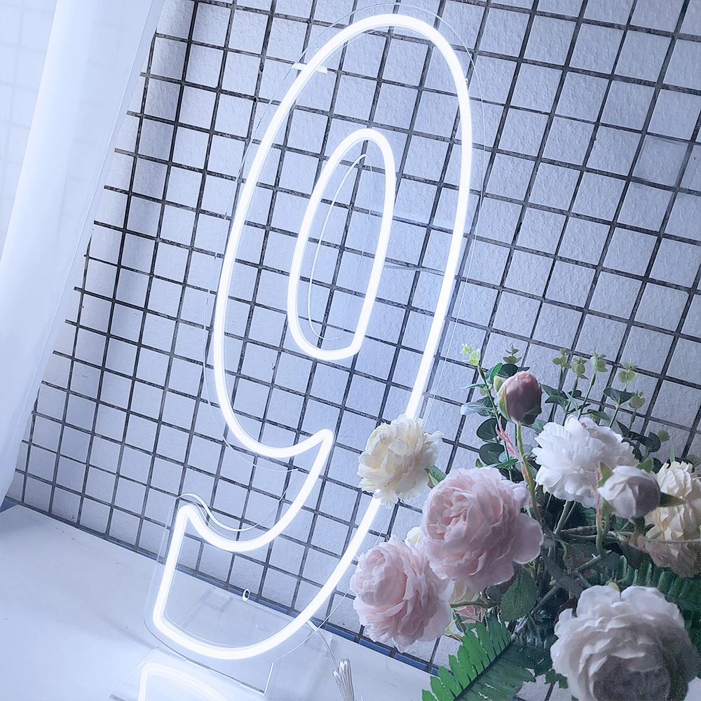 30inch Color-Changing Neon Sign Numbers - Free Standing & Hanging Option for Birthday Wedding Party Decor Lighting