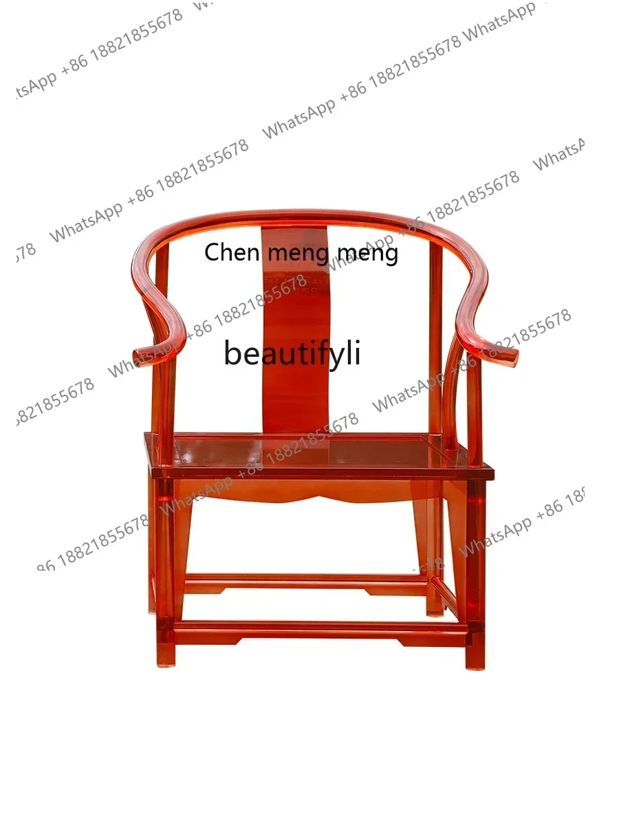 K182K182Taishi Chair Home Single Owner Sofa Chair Dining Chair with Backrest Transparent Resin Acrylic Stool