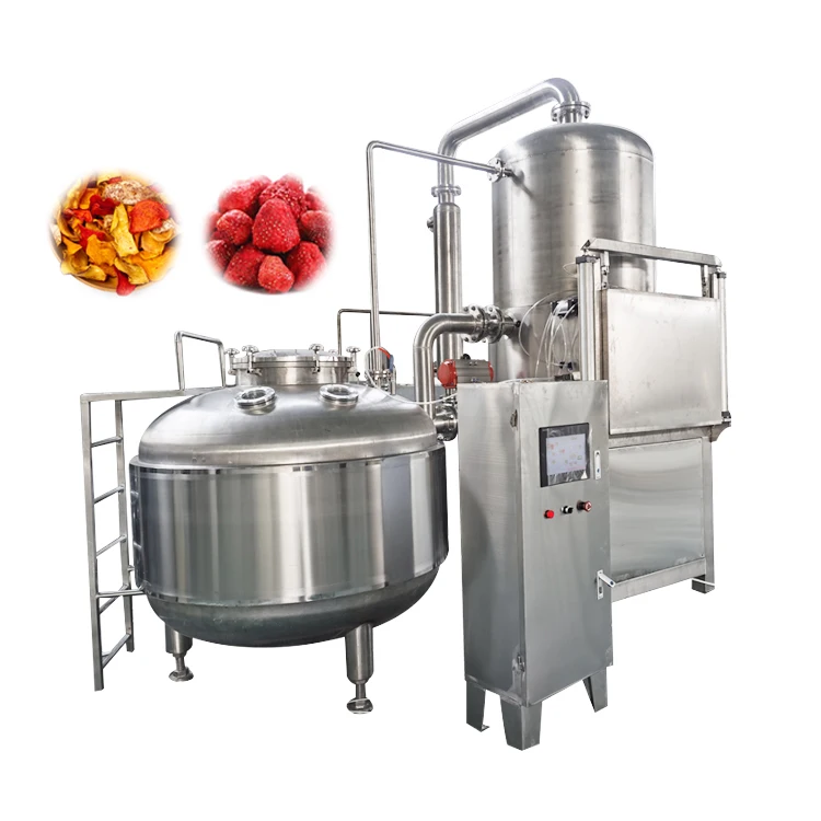 FOODLINE OEM ODM Vacuum Frying Tank One Step Fry Deoil Snack Food Factory Continuous Processing Equipment