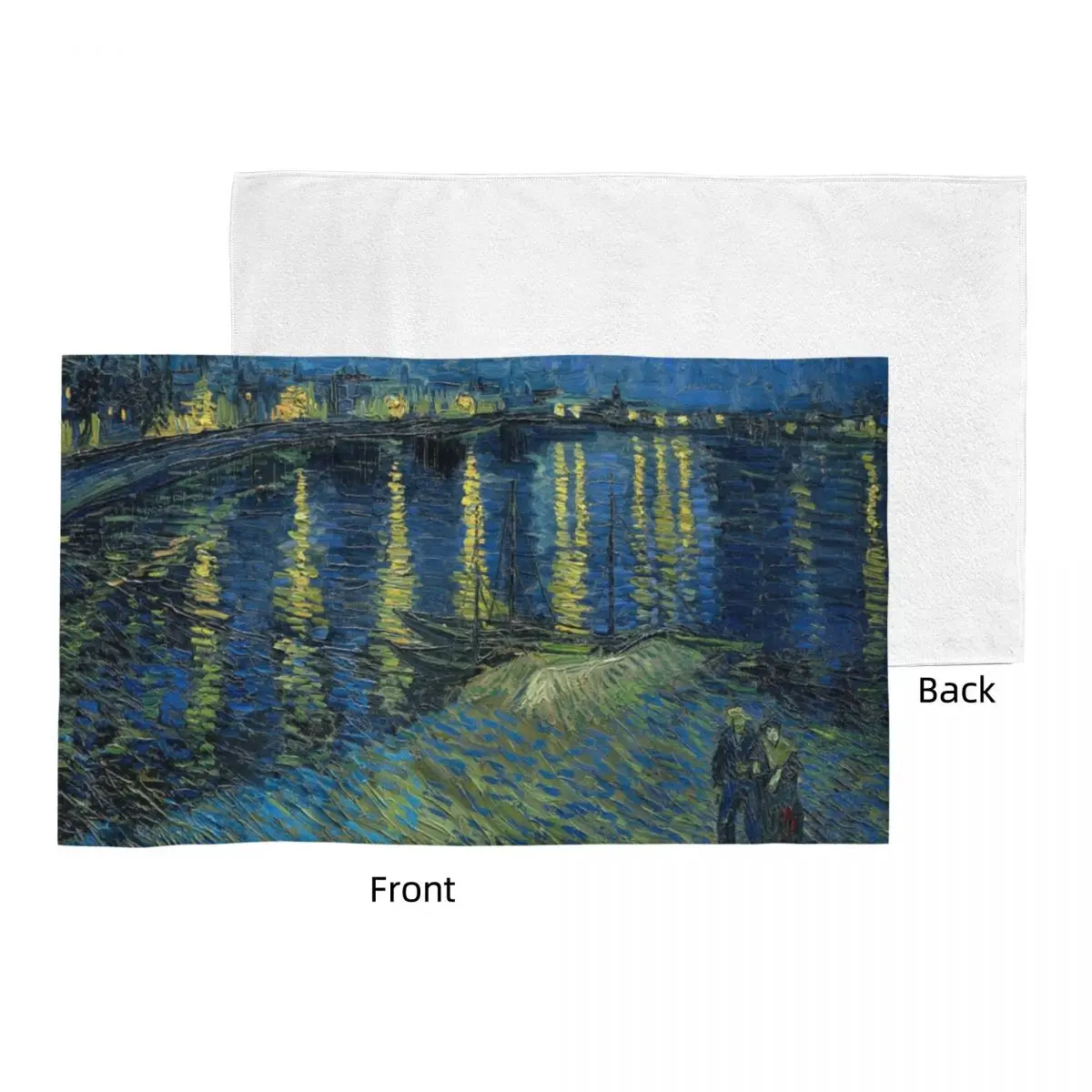 Starry Night Over The Rhone Face Towel Personalized Vincent Van Gogh Super Soft Cotton Beach Towels