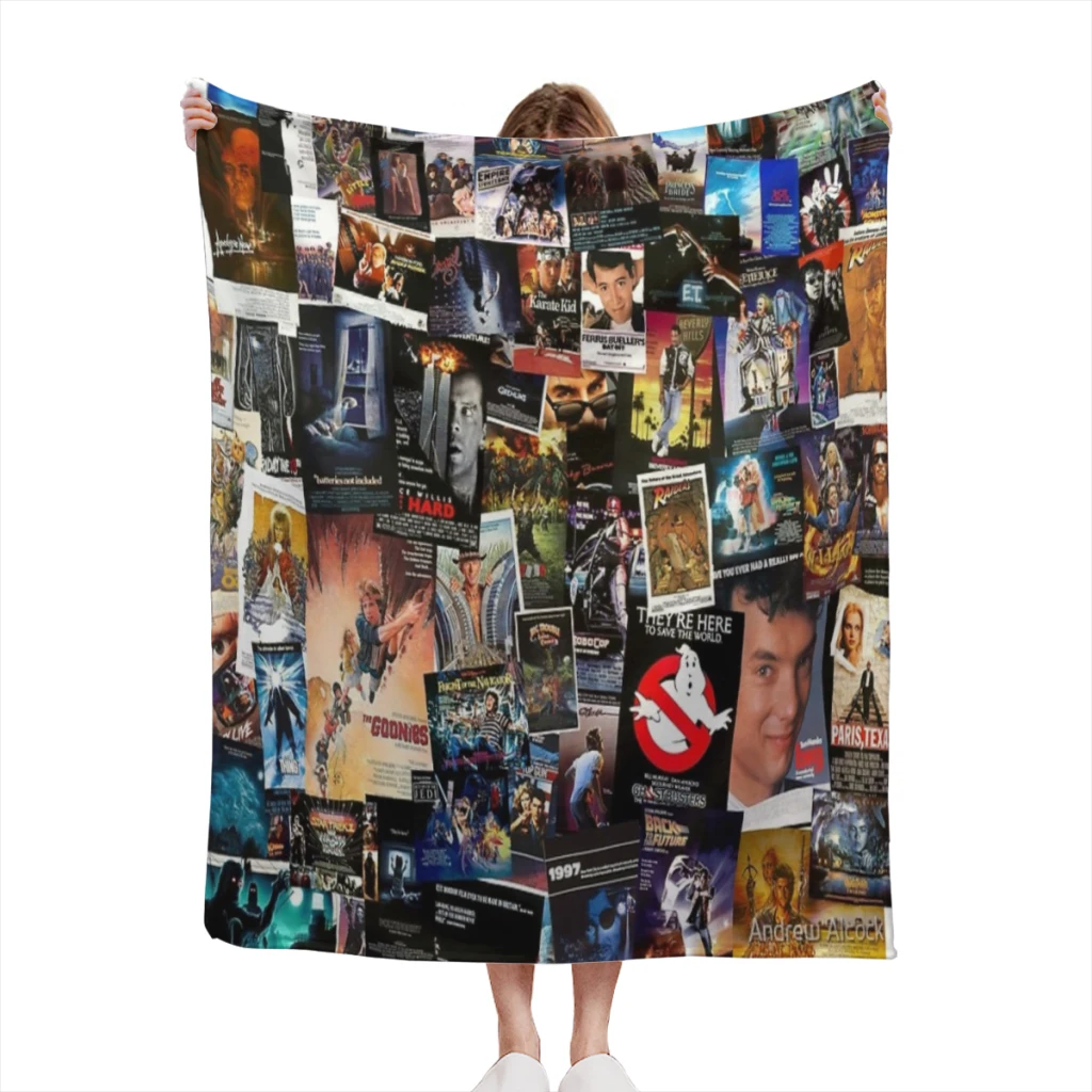 

1980s Movie Posters Thin Blanket Fluffy Soft Bedroom Decor Sofa Blankets Comforter Home and Decoration Summer Blanket