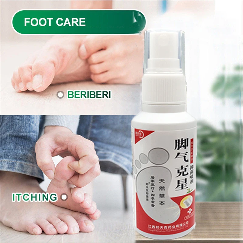 Spray Antibacterial Deodorant Powder Anti Itch Sweat Odor Feet Athletes Foot Liquid Anti-fungi Shoe Sock Feet Care