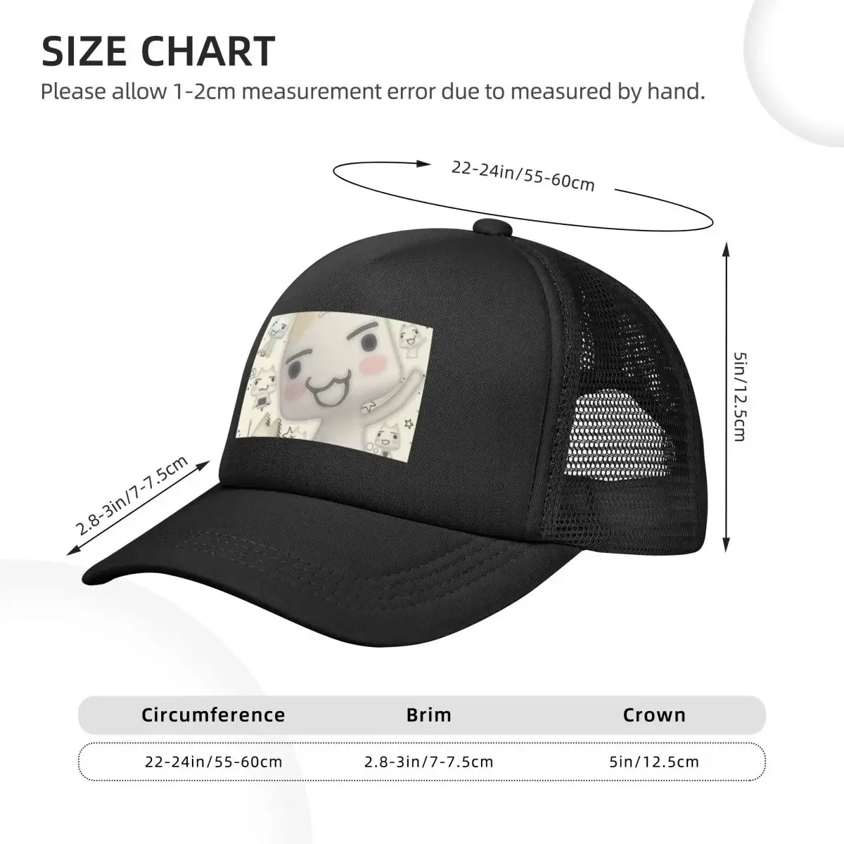 Cartoon Animation Toro Inoue Cat 7 Mesh Baseball Caps Snapback Fashion Baseball Hats Breathable Casual Casquette Outdoor