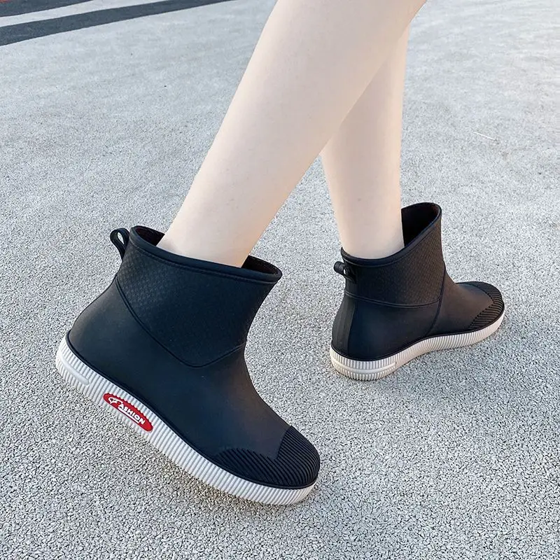 2023 new rain boots for women, outdoor fashionable rain boots, winter cotton warm outdoor non-slip waterproof rubber shoes for w