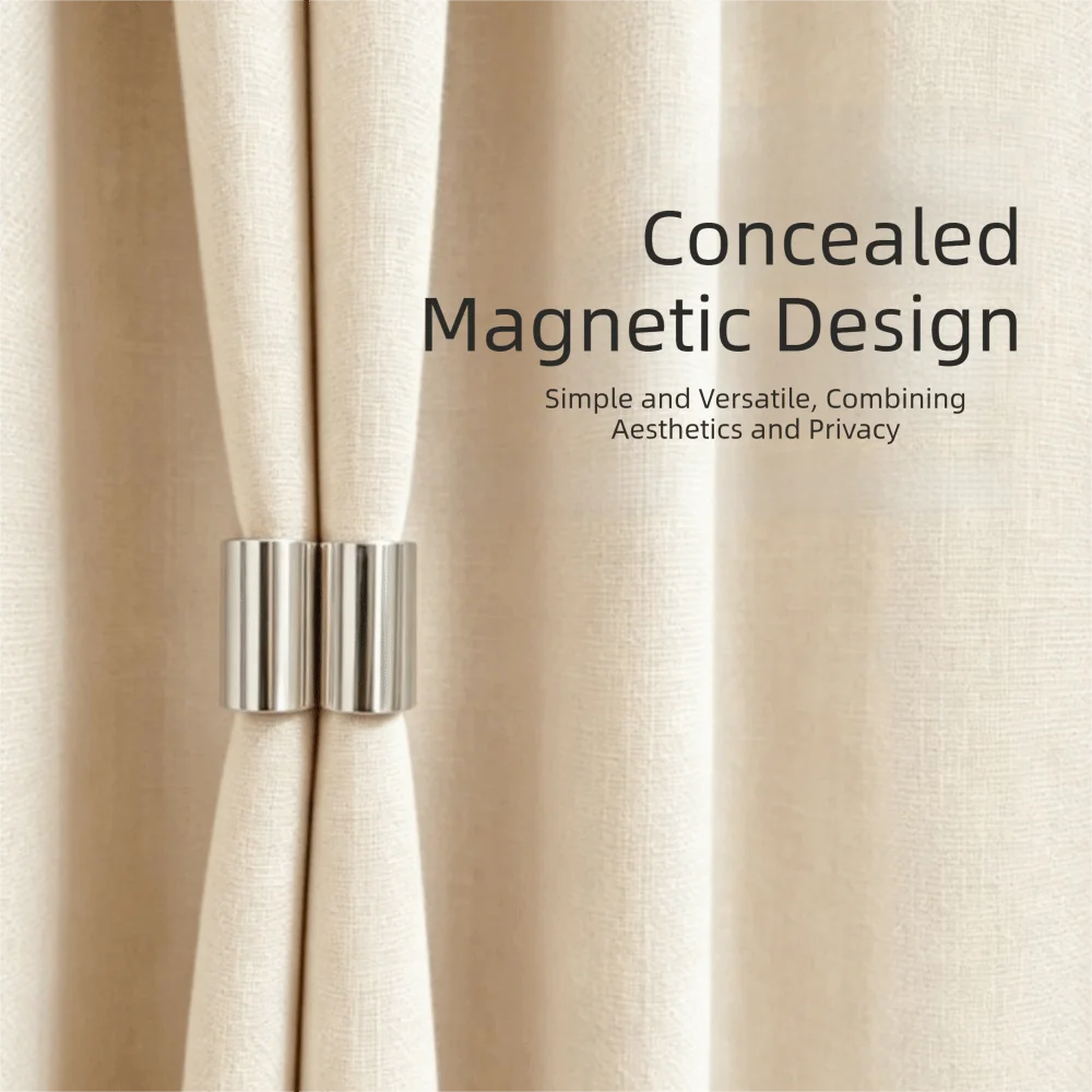 Magnetic Closure Curtain Clips Nail-Free Detachable Magnetic Curtain Clips Rust-proof Light-Blocking Fixed Clips Window Screen