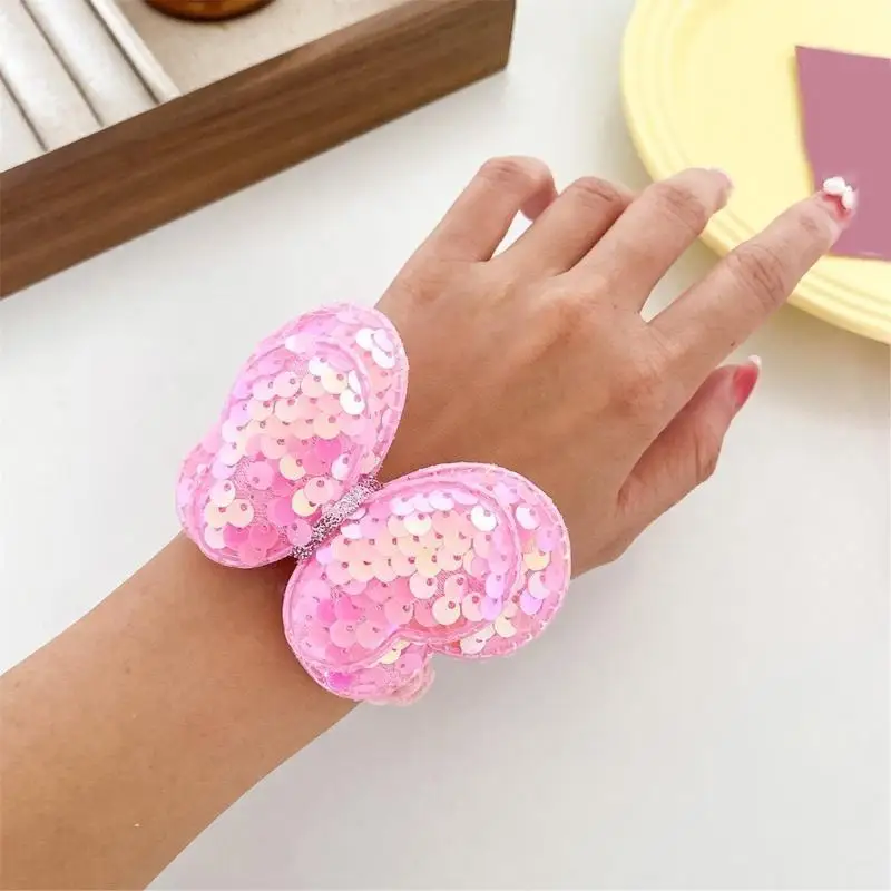 652F ربطة شعر جميلة على شكل كعكة ربطة شعر على شكل فراشة، ربطات شعر على شكل ذيل حصان