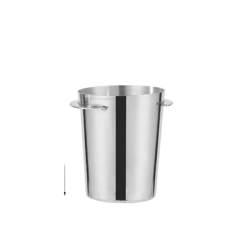 LMM stainless steel coffee powder cup Italian handle powder connector hand flushing and smelling cup