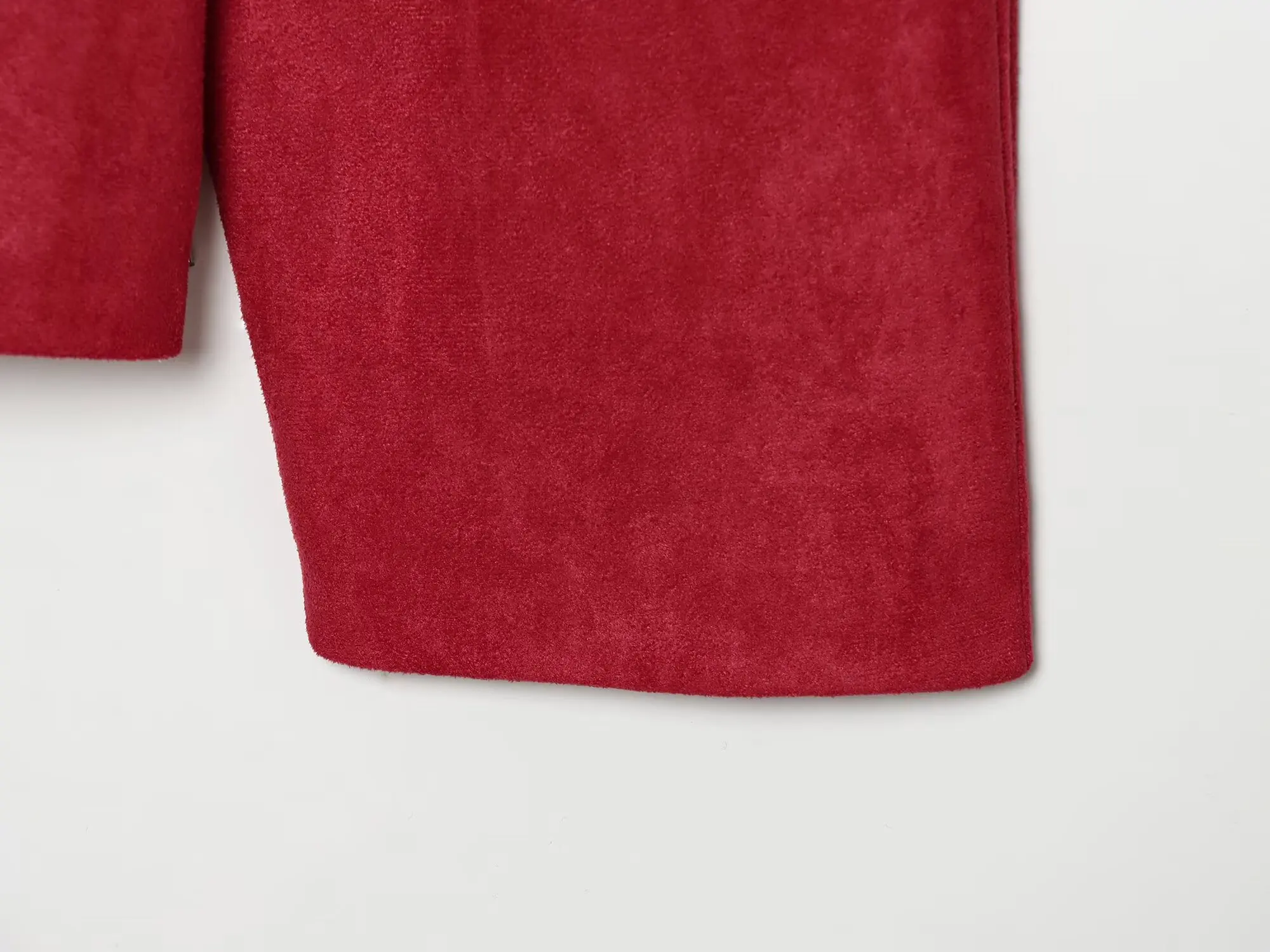 TFMLN Neue Damen-Jacken mit Gürtel, V-Ausschnitt, Taschen, locker geschnitten, lange Ärmel, Taillenband, lässige Wildleder-Oberbekleidung, modischer High-Street-Mantel – Detail 8