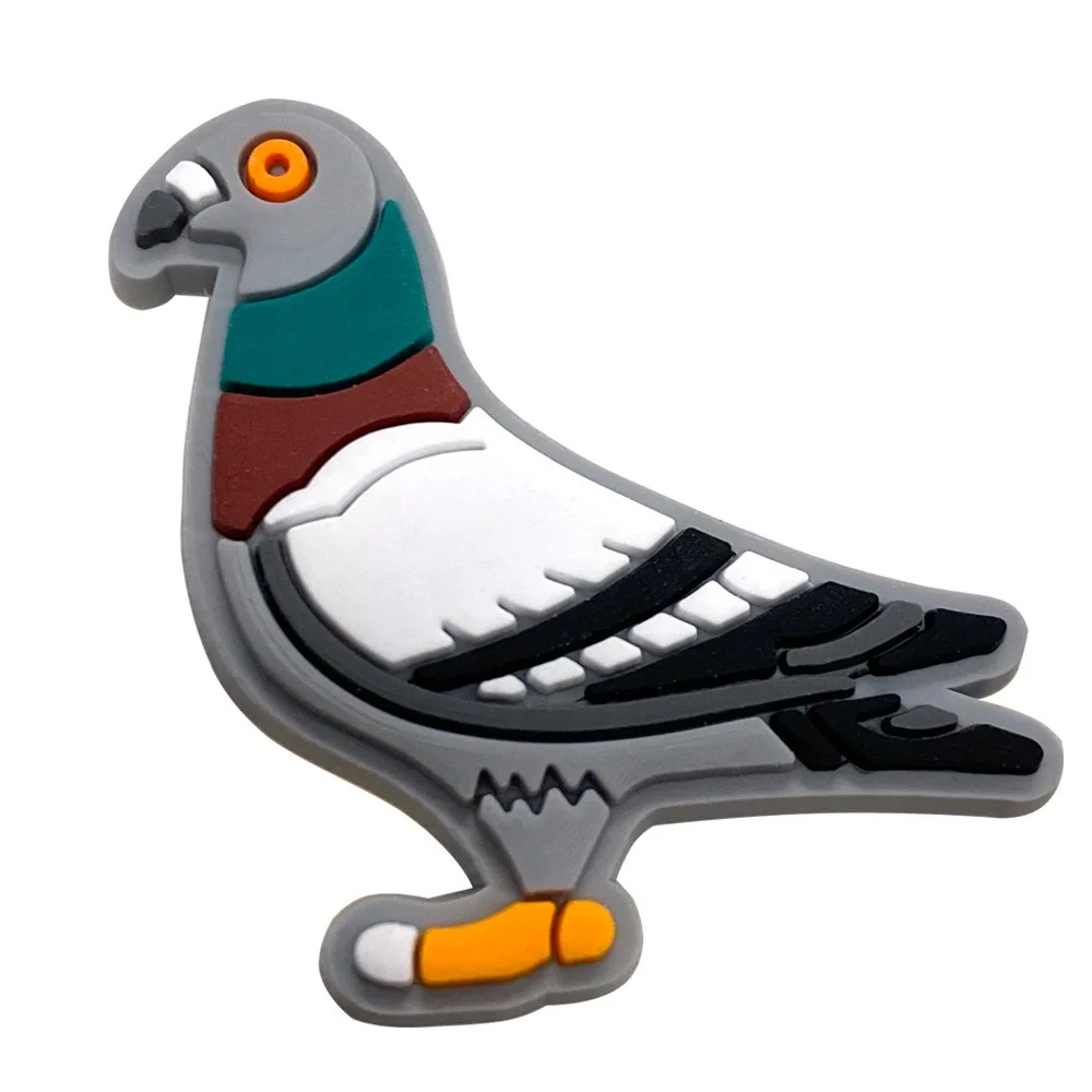 New Arrival 1-12Pcs Dove of Peace PVC Shoe Buckle Accessories Bird Pigeon Adult Clog Charms Fit Party Present