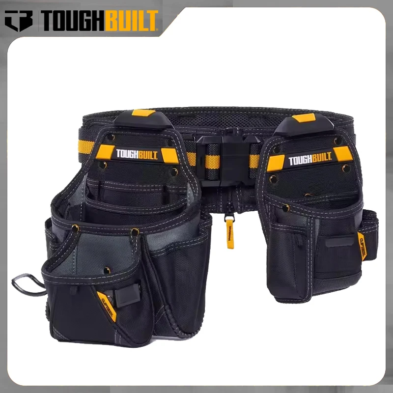 

TOUGHBUILT TB-CT-111-CP 3pc Handyman Tool Belt Set Equipped ClipTech Quick Wear Compact Wear Resistance Storage Bag