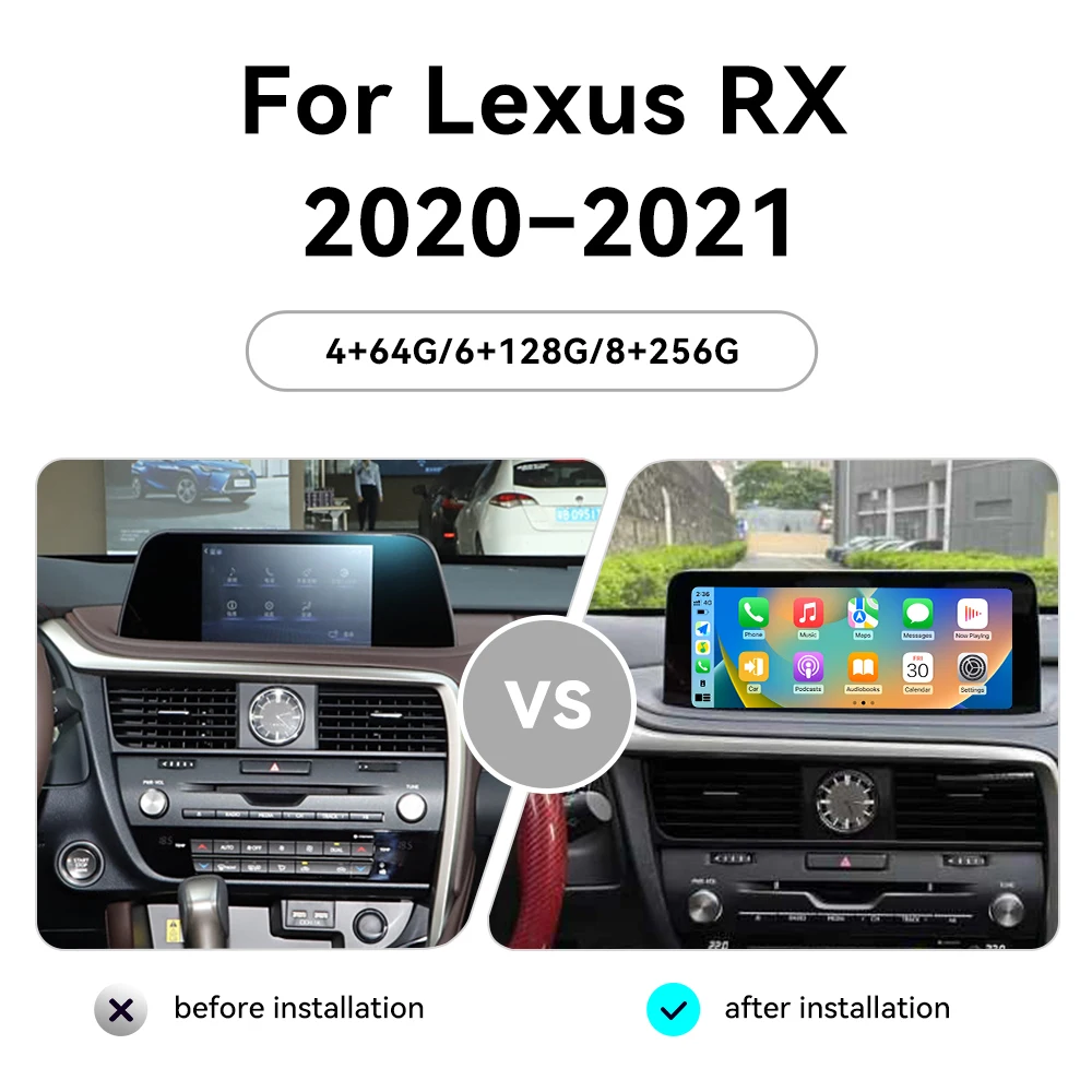 Qualcomm Car Radio For Lexus RX300 RX330 RX350 RX400h RX450h 2020 2021 RHD Carplay LHD Android Multimedia Navi Stereo Headunit