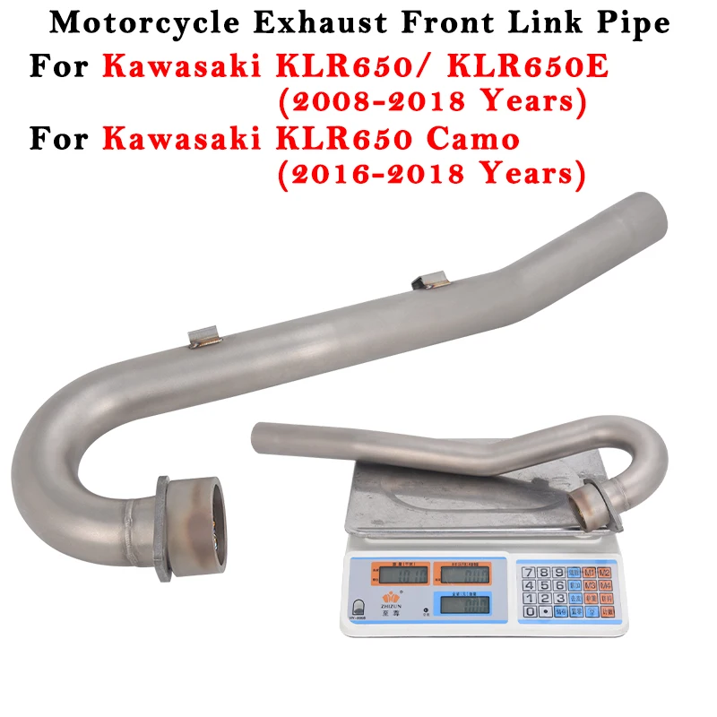 Motorcycle Exhaust Escape System Modified Muffler Front Link Pipe Slip On For KAWASAKI KLR650 KLR650E KLR 650 Camo 2008 - 2018