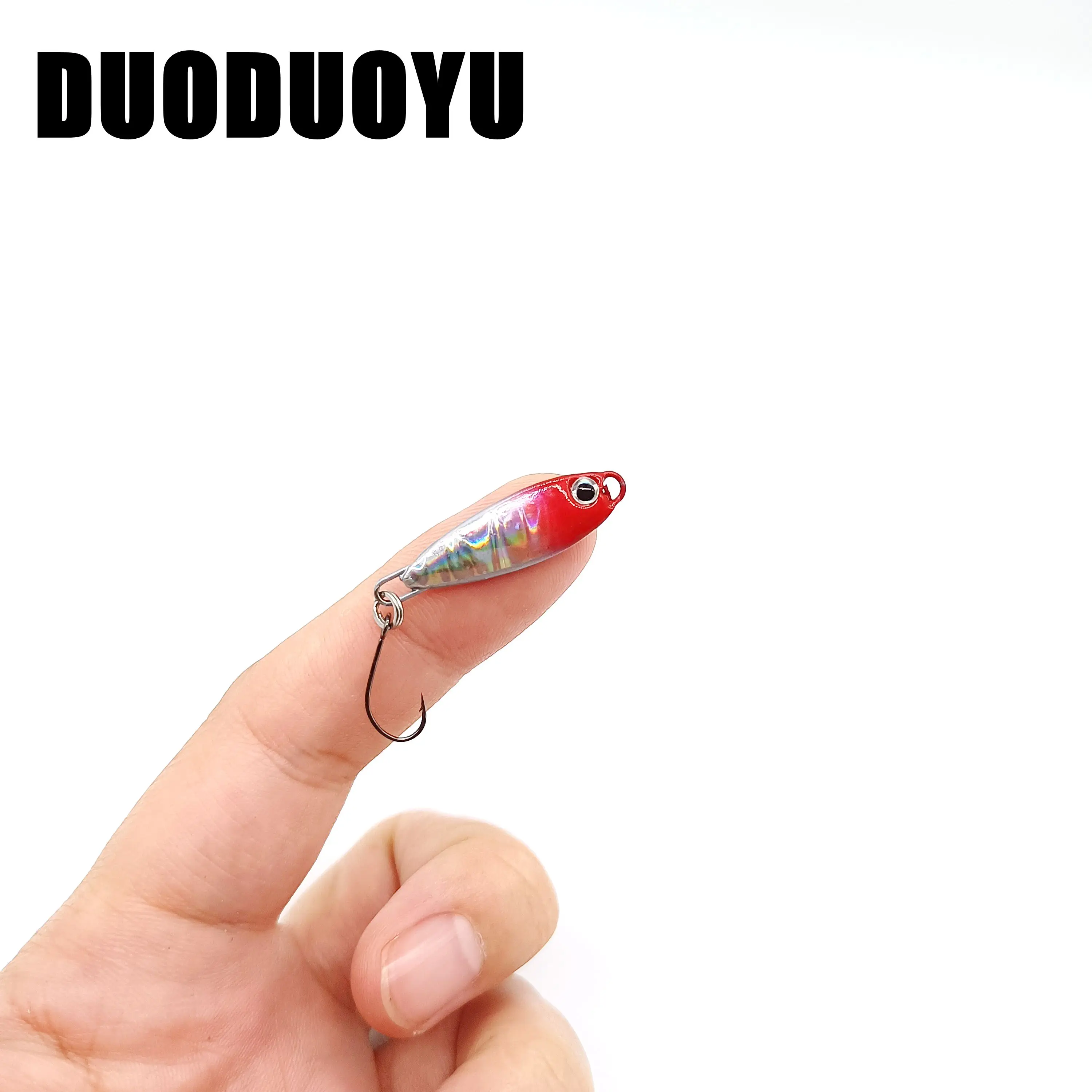 DUODUOYU 1PCS Mini Metal Jig Fishing Lure 3.5g/5g Spoon Small Fish With Single Hook  Sea Bass Fishing Tackle
