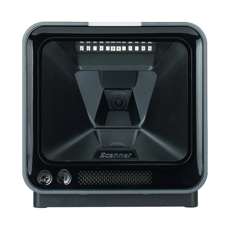 2025 New 2D QR Code Barcode Scanner Desktop Handsfree Table Top Code Reader with ultra High Performance