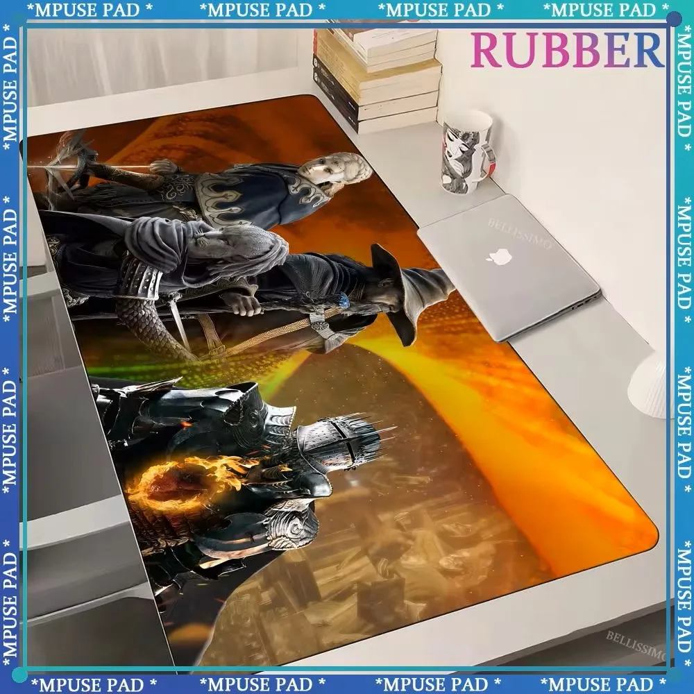 

D-ragon's Creed 2 Anime Mouse mat Gamer Oversized Accessory Keyboard Pad Decorative Desk Mat Rubber Non-slip Lock Edge Mouse Pad