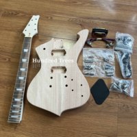 DIY Electric Guitar Kit Mahogany Body 6-String CR Hardware 6-String free shipping