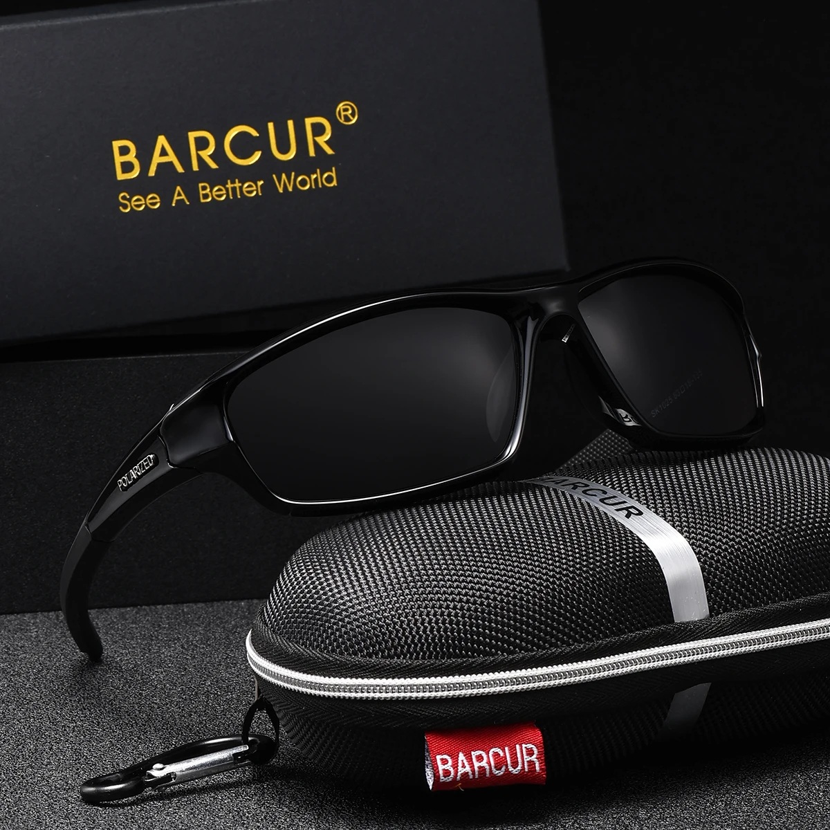BARCUR Leichte und modische Sonnenbrille im Reitstil mit UV-Schutz, perfekt zum Wandern, Angeln und als Geschenk – Detail 1