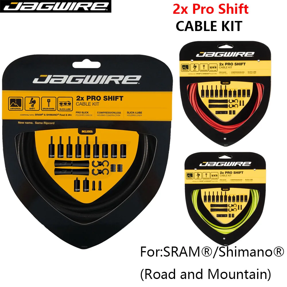 

JAGWIRE 2X Pro Shift Kit High Precision Grinding Stainless Steel Mountain Bike Shift Line Road Bike Transmission Line