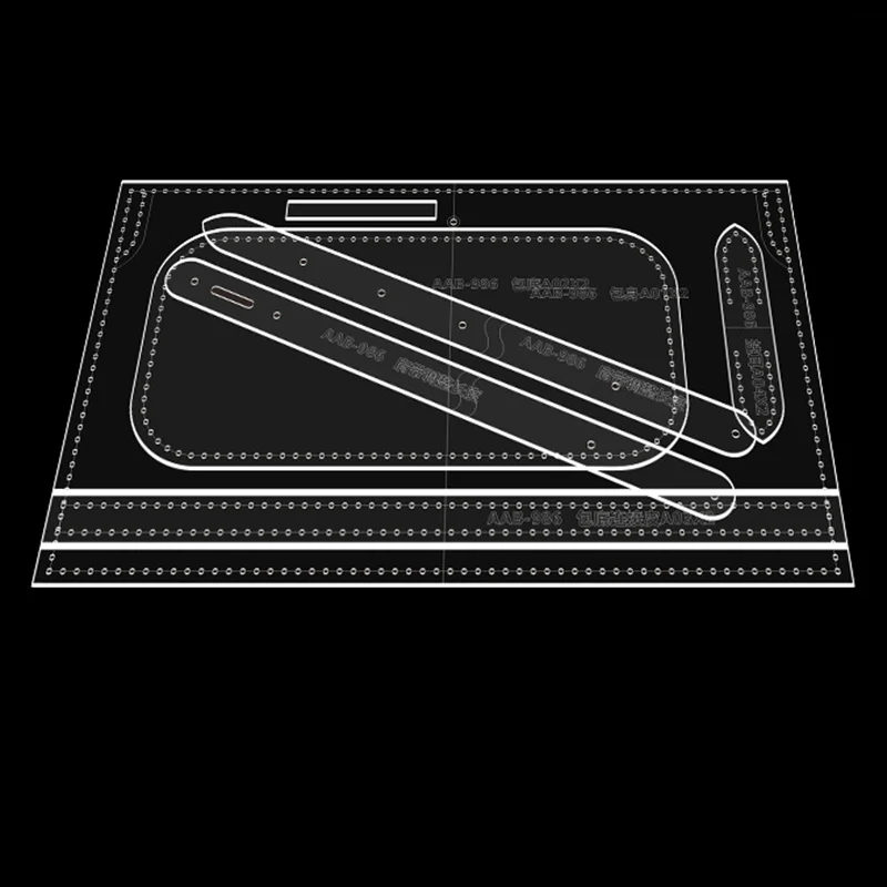 1Set DIY Leather Craft Shoulder Bag Acrylic Stencil Template Drawings Sewing Version view 6