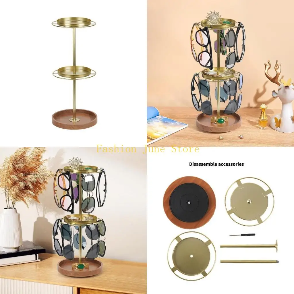 

N5KA Elegant Rotating Glasses Holder Versatile Glasses Holder Organizers Rack Suitable For Jewelry And Makeup Display