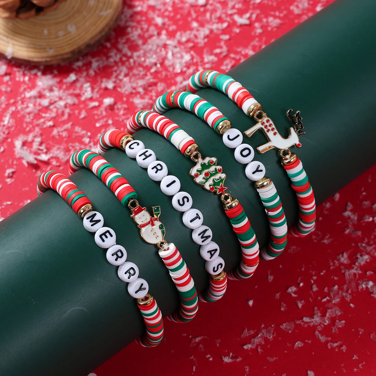 6/7 Stücke Weihnachtsbaum Elch Armbänder Kinder Mädchen Weihnachten Party Gefälligkeiten Goodie Pinata Füllstoff Gäste Geschenk Weihnachtsdekoration 2025