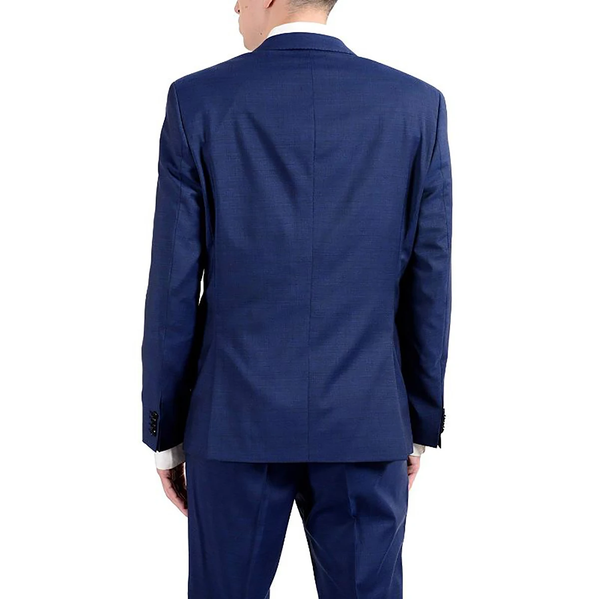 Smoking Classique Bleu Foncé pour Homme, Blazer à Revers Cranté, Simple Boutonnage, Personnalisé, Pantalon sur Mesure, Formel, Affaires, 2 Pièces