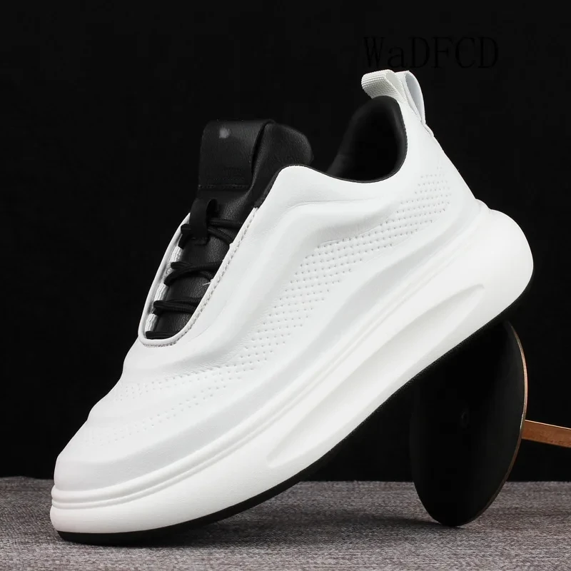 Chunky Sneaker Men Women Designer White Board Shoes Fashion Casual Microfiber Leather/Corduroy Height Increased Platform Shoes