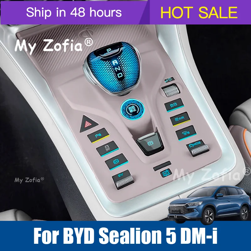 For BYD 2025-2026 Sealion 5 DM-i Central Control Button All-inclusive Silicone Pad Scratch-proof Protective
